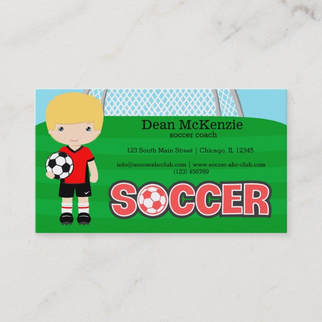 Soccer coach/Soccer player Business Card (Front)