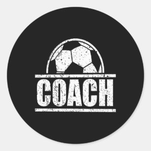 Soccer Coach Sports Coaching Staff Soccer Dad Fath Classic Round Sticker