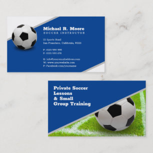 Soccer Coach   Sports Gifts Deep Blue Business Card