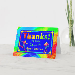 Soccer Coach Star Thank You Card