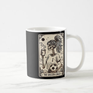 Soccer Coach Tarot Card Halloween Skeleton Soccer Coffee Mug