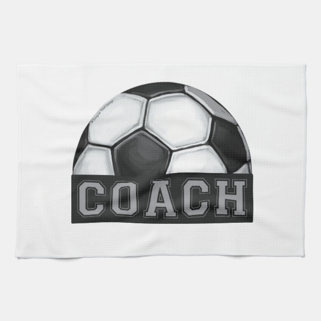 Soccer Coach Tea Towel (Horizontal)