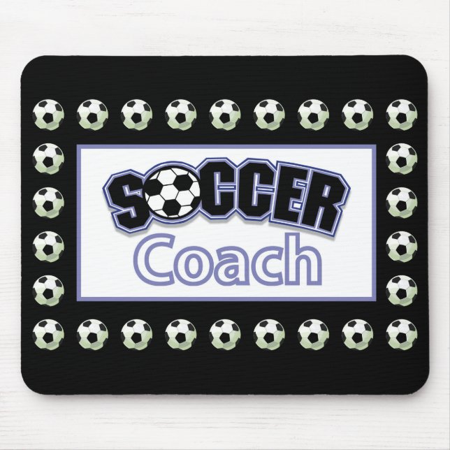 Soccer Coach Thank You, Balls Mouse Mat (Front)