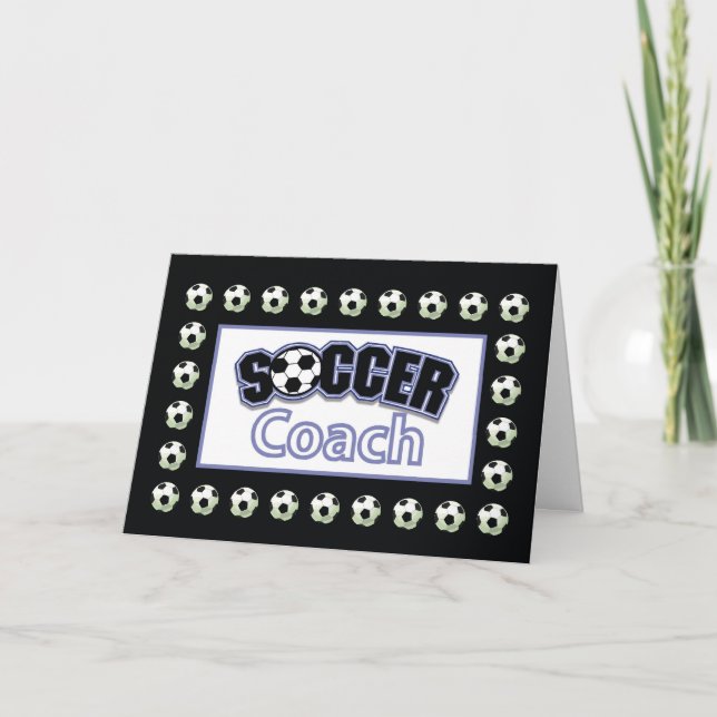 Soccer Coach Thank You, Balls Thank You Card (Front)