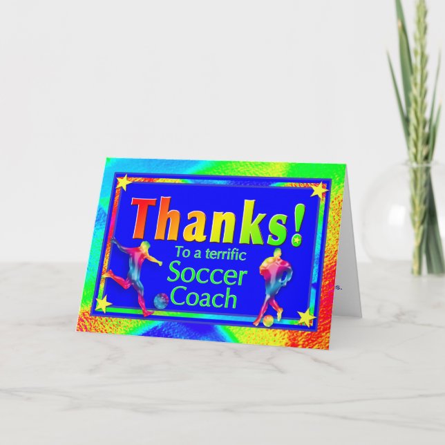 Soccer Coach Thank You Card (Front)