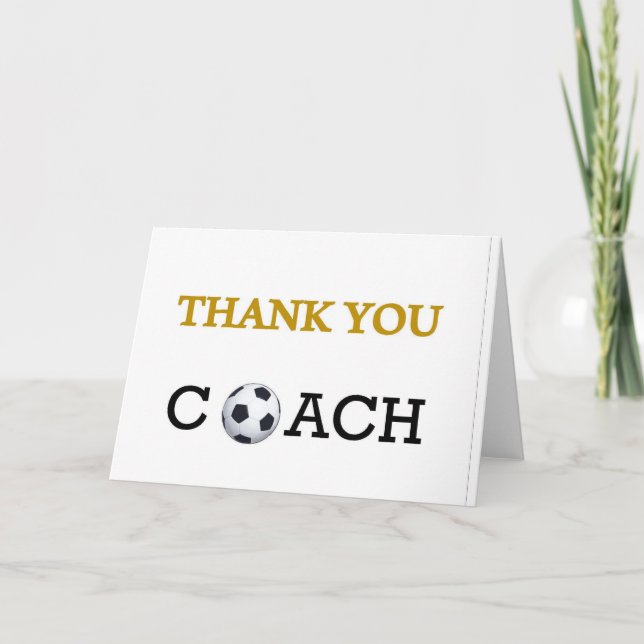 Soccer Coach Thank you card (Front)