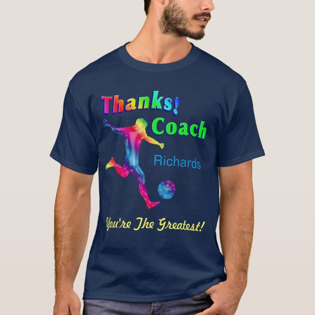 Soccer Coach Thank You Shirt Custom Name (Front)