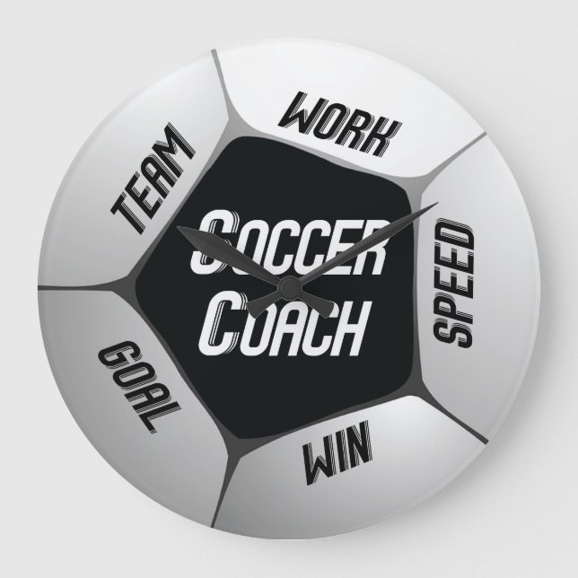 Soccer Coach Thanks Large Ball Clock (Front)