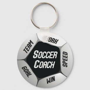 Soccer Coach Thanks Large Ball Key Ring