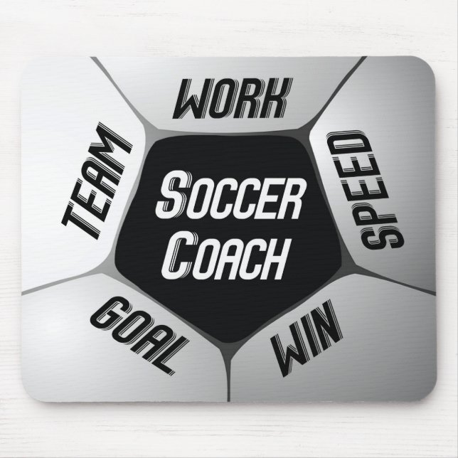 Soccer Coach Thanks Large Ball Mouse Mat (Front)