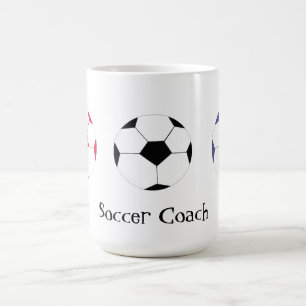 Soccer Coach - Three Colourful Soccer Balls Coffee Mug