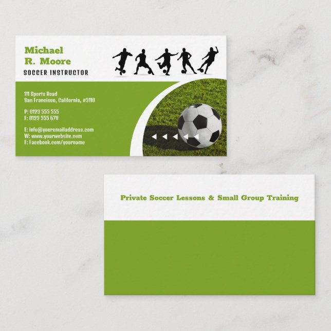 Soccer Coach Trainer | Sports Gifts Business Card (Front/Back)