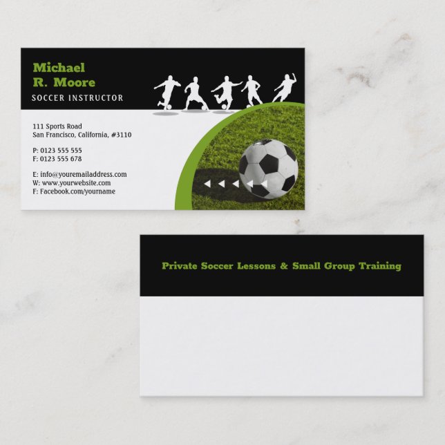 Soccer Coach Trainer | Sports Gifts Business Card (Front/Back)