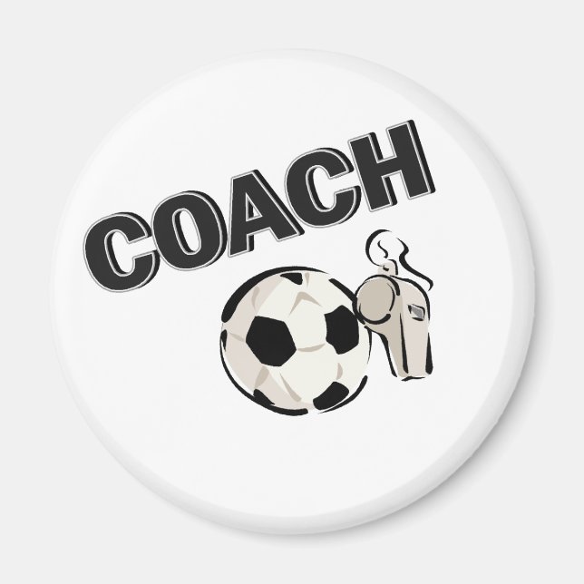 Soccer Coach (Whistle/Ball) Magnet (Front)