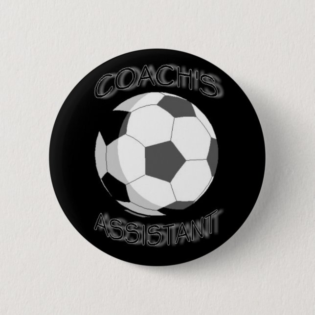 soccer coach's assistant 6 cm round badge (Front)