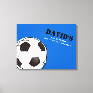 SOCCER COLORED Bar Bat Mitzvah Sign In Board
