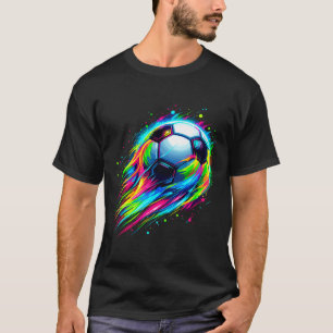 Soccer Colorful Tie Dye Soccer Ball T Shirt