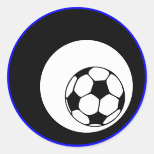 soccer : colour customisable : classic round sticker