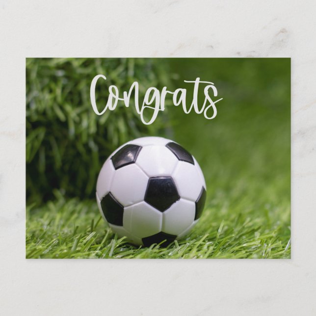 Soccer Congratulations for player and Soccer fan  Postcard (Front)
