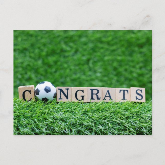Soccer Congratulations for player and Soccer fan  Postcard (Front)
