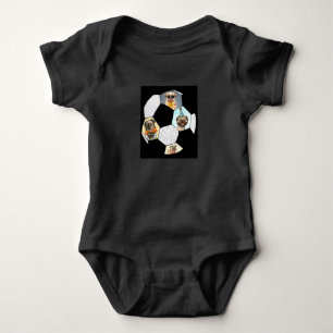 Soccer Cool Dog Pug Life Pug Birthday Cute Pug Baby Bodysuit