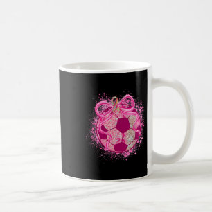 Soccer Coquette Bow Breast Cancer Awareness Pink R Coffee Mug