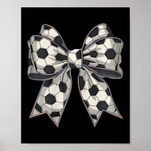 Soccer Coquette Bow Soccer Mum Mothers Day Soccer Poster
