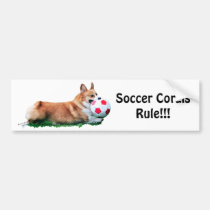 Soccer Corgis ROCK!! Bumper Sticker