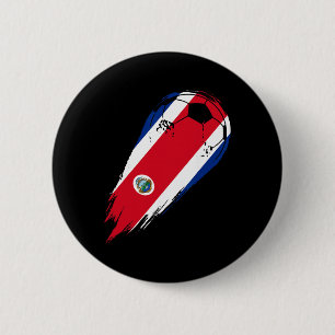 Soccer Country Flag Of Costa Rica 6 Cm Round Badge