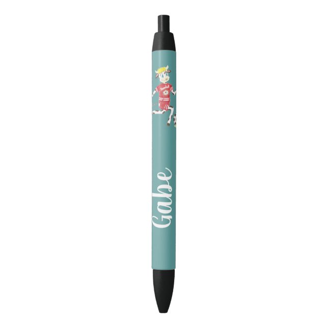 Soccer cow kid personalised pen (Front Vertical)