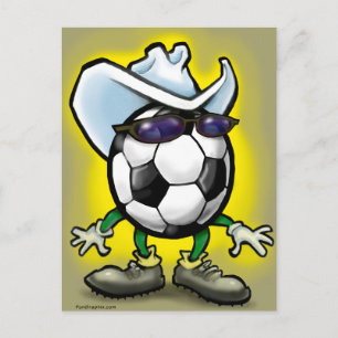 Soccer Cowboy Postcard
