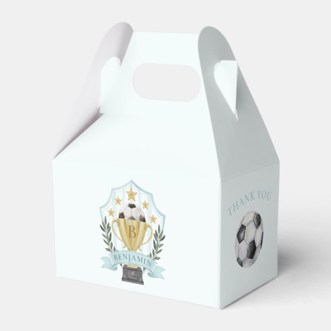 Soccer Crest  Favour Box (Front Side)