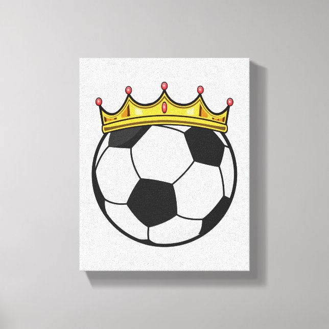 Soccer Crown Queen Canvas Print (Front)