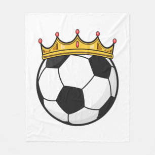 Soccer Crown Queen Fleece Blanket
