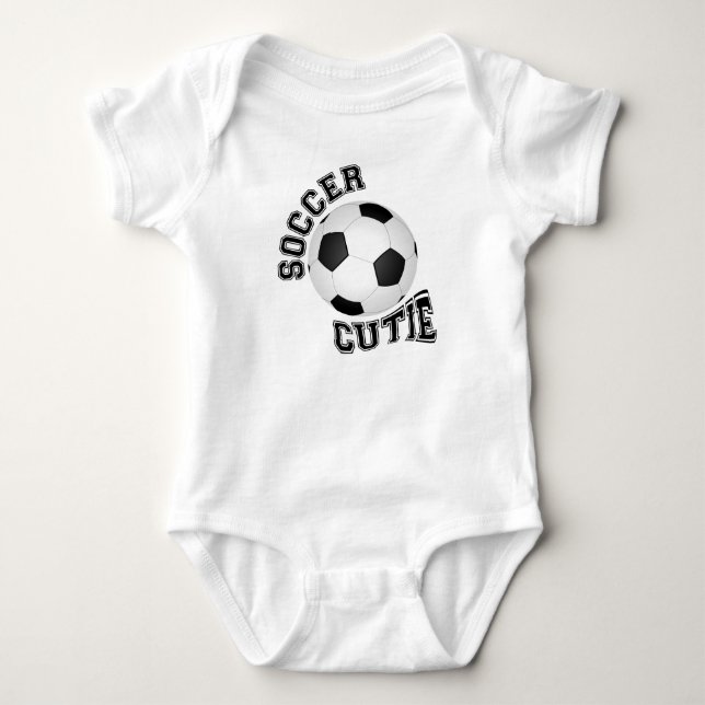 Soccer Cutie Baby Bodysuit (Front)