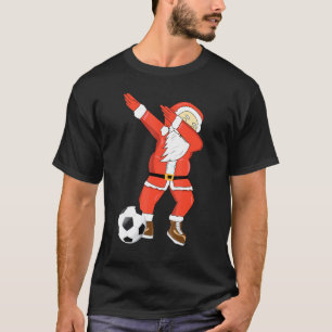 Soccer Dabbing Santa Claus Christmas T-Shirt