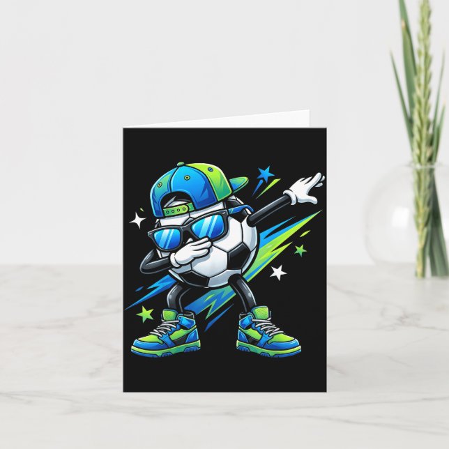 Soccer Dabbing Srts Cool Boys Girls Game Day Srt  Card (Front)