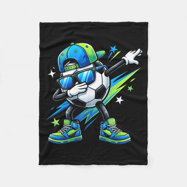 Soccer Dabbing Srts Cool Boys Girls Game Day Srt  Fleece Blanket (Front)