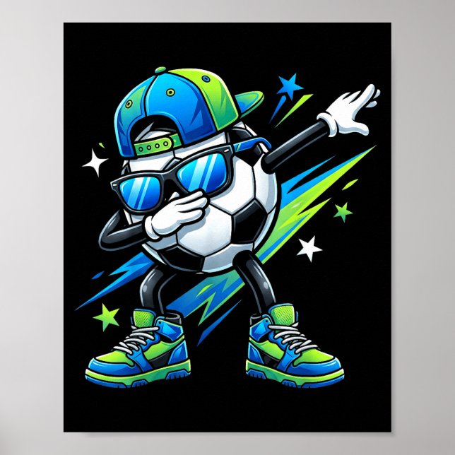 Soccer Dabbing Srts Cool Boys Girls Game Day Srt  Poster (Front)