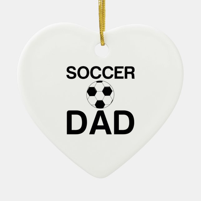 SOCCER DAD CERAMIC TREE DECORATION (Front)