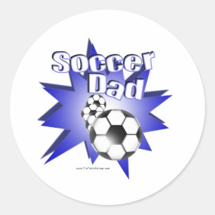 Soccer DAD Classic Round Sticker