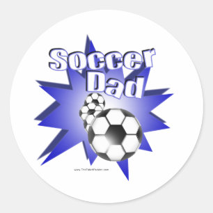 Soccer DAD Classic Round Sticker