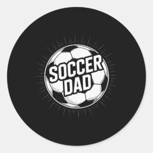Soccer Dad Dedicated Player Support Family Game Da Classic Round Sticker