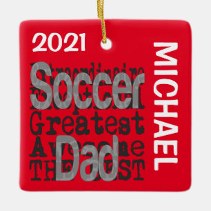 Soccer Dad Extraordinaire CUSTOM Ceramic Ornament