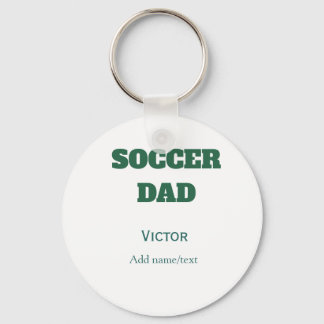 SOCCER DAD FOOTBALL FATHERS DAY GIFTS GREEN SIMPLE KEY RING