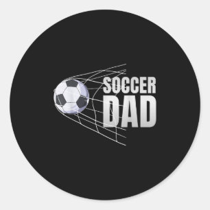 Soccer Dad Football Sport Footballer Soccer Player Classic Round Sticker