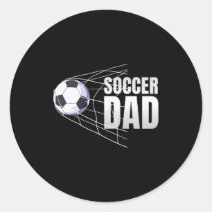 Soccer Dad Footll Sport Footller Soccer Player Fat Classic Round Sticker