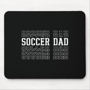 Soccer Dad Funny Layered Text Father Coach Player Mouse Mat