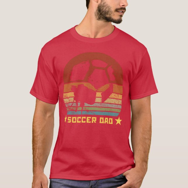 Soccer Dad Funny Soccer Lover Dad Papa Fathers ret T-Shirt (Front)