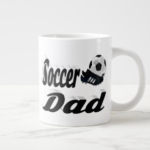 Soccer Dad half text  Giant Coffee Mug